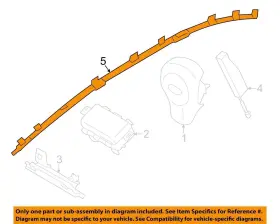 98251fl01a Subaru 2017-2023 Impreza Lh Driver Roof Curtain Airbag Oem #3 98251fl01a Subaru 2017-2023 Impreza Lh Driver Roof Curtain Airbag Oem #3