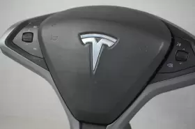 Tesla 12 13 14 15 16 17 18 19 20 21 2012-2021 Model S/x Driver Wheel Airbag Oem Black With Trim Leather #3