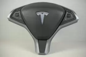 Tesla 12 13 14 15 16 17 18 19 20 21 2012-2021 Model S/x Driver Wheel Airbag Oem Black With Trim Leather