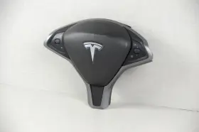1456168-91-b Tesla 2012-2021 Model S Airbag Left Driver Steering Wheel Black Heated Oem