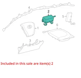 253-67487 Toyota 2013-2018 Rav4 Rh Passenger Dash Airbag Oem #3