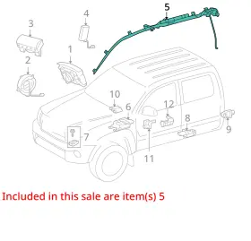 6217004021 Toyota 2008-2015 Tacoma Rh Passenger Roof Curtain Airbag Air Bag Oem #3