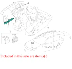 7390006051b0 Toyota 2012-2014 Camry Lh Driver Knee Airbag Oem #3