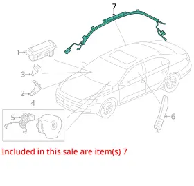 253-67603 Volkswagen 2014-2018 Jetta Rh Passenger Roof Curtain Airbag Oem #3 253-67603 Volkswagen 2014-2018 Jetta Rh Passenger Roof Curtain Airbag Oem #3