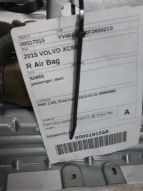 253-50955r Volvo Passenger Right Air Bag Dash Fits 15-17 Xc60 435064