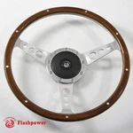 14'' Classic Riveted Wooden Steering Wheel Custom Ford Mustang Shelby Ac Cobra. Fixed Price $166.00.