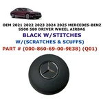 2021 22 23 24 2025 Mercedes-benz 500 580 Driver Wheel Airbag W/stitches Black. Fixed Price $350.00.