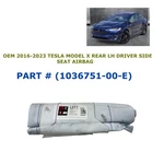 2016-2023 Tesla Model X Rear Left Side Seat Airbag 1036751-00-E. Fixed Price $50.00.