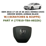2016 17 18 19 2021 Honda Civic Driver Wheel Airbag Black 77810-TBA-A82ZA. Fixed Price $540.00.