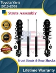New Oe Front Struts & Rear Shocks For 2016-2018 Toyota Yaris Lifetime Warranty. Fixed Price $308.92.