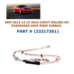 2013 2014 2015 2016 Chevy Malibu Right Side Roof Airbag 23217361. Fixed Price $40.00.