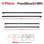 Set 4 Door Black Outer Weatherstrip Belt Fits Nissan Tiida 5 Dr 2006 - 2011. Fixed Price $298.80.