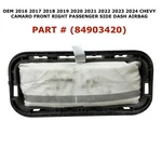 2016-2024 Chevy Camaro Front Right Passenger Side Dash Airbag 84903420. Fixed Price $100.00.