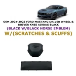 2024-2025 Ford Mustang Driver Wheel & Knee Airbag Black Horse. Fixed Price $800.00.