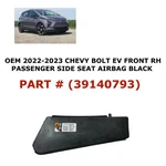2022-2023 Chevy Bolt Front Right Side Seat Airbag Black 39140793. Fixed Price $70.00.