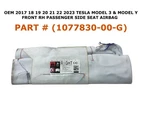 2017 18 19 21 22 2023 Tesla Model Y Right Side Seat Airbag 1077830-00-G. Fixed Price $45.00.